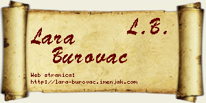 Lara Burovac vizit kartica